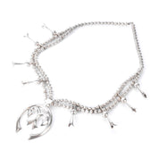 925 Sterling Silver American Navajo Squash Blossom Necklace