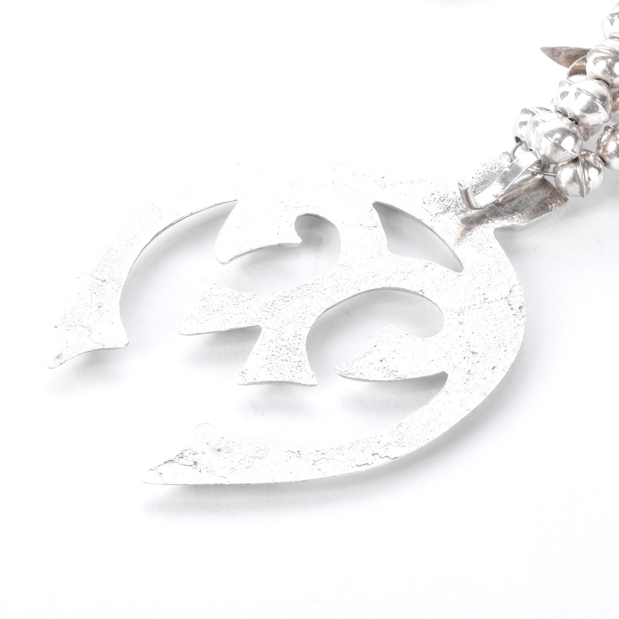 925 Sterling Silver American Navajo Squash Blossom Necklace