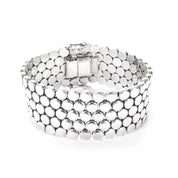 Sterling Silver Heavy-Weight Disk Link Bracelet