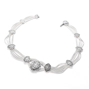 Sterling Silver Turkish Osmanli Niello-Style Choker Necklace