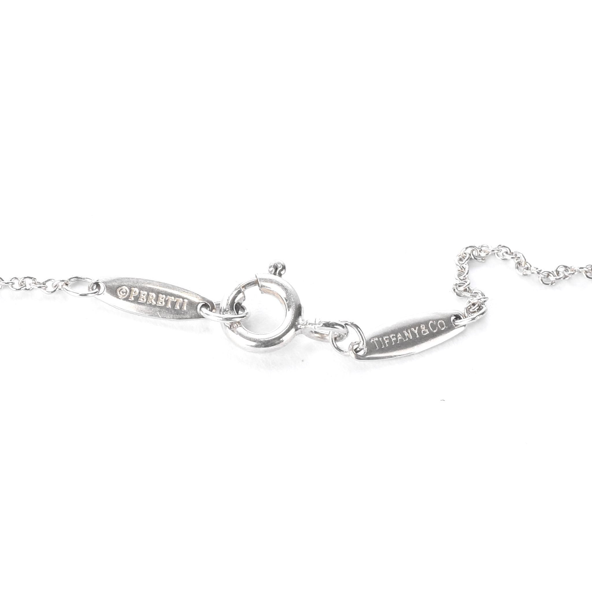 Sterling Silver Tiffany & Co. Elsa Peretti Bean Necklace