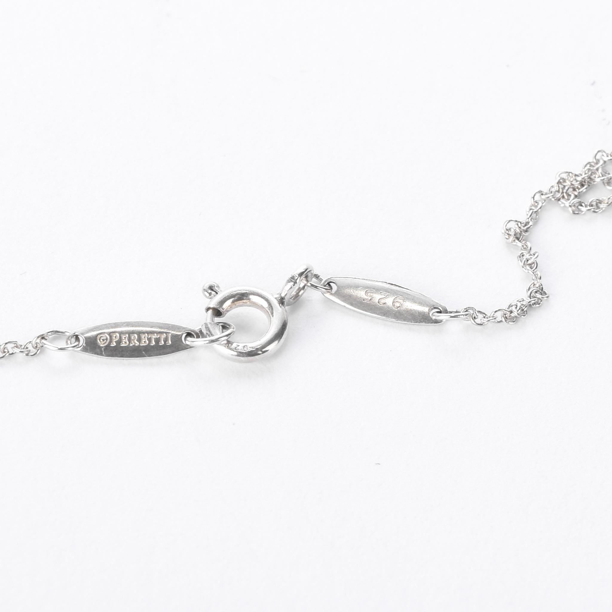 Sterling Silver Tiffany & Co. Elsa Peretti Bean Necklace