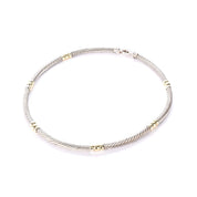 David Yurman Sterling Silver & 14K Gold Metro Collar Necklace