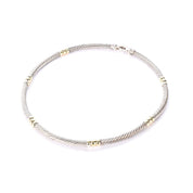 David Yurman Sterling Silver & 14K Gold Metro Collar Necklace