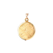 Vintage 14K Gold Star Etched Slide Locket