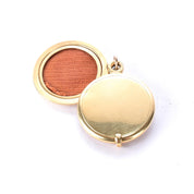 Vintage 14K Gold Star Etched Slide Locket