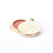 Vintage 14K Gold Star Etched Slide Locket