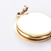 Vintage 14K Gold Star Etched Slide Locket