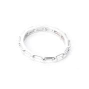 Platinum Natural Baguette Diamond Eternity Band