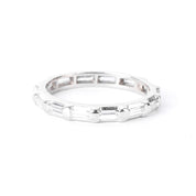 Platinum Natural Baguette Diamond Eternity Band