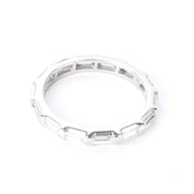 Platinum Natural Baguette Diamond Eternity Band