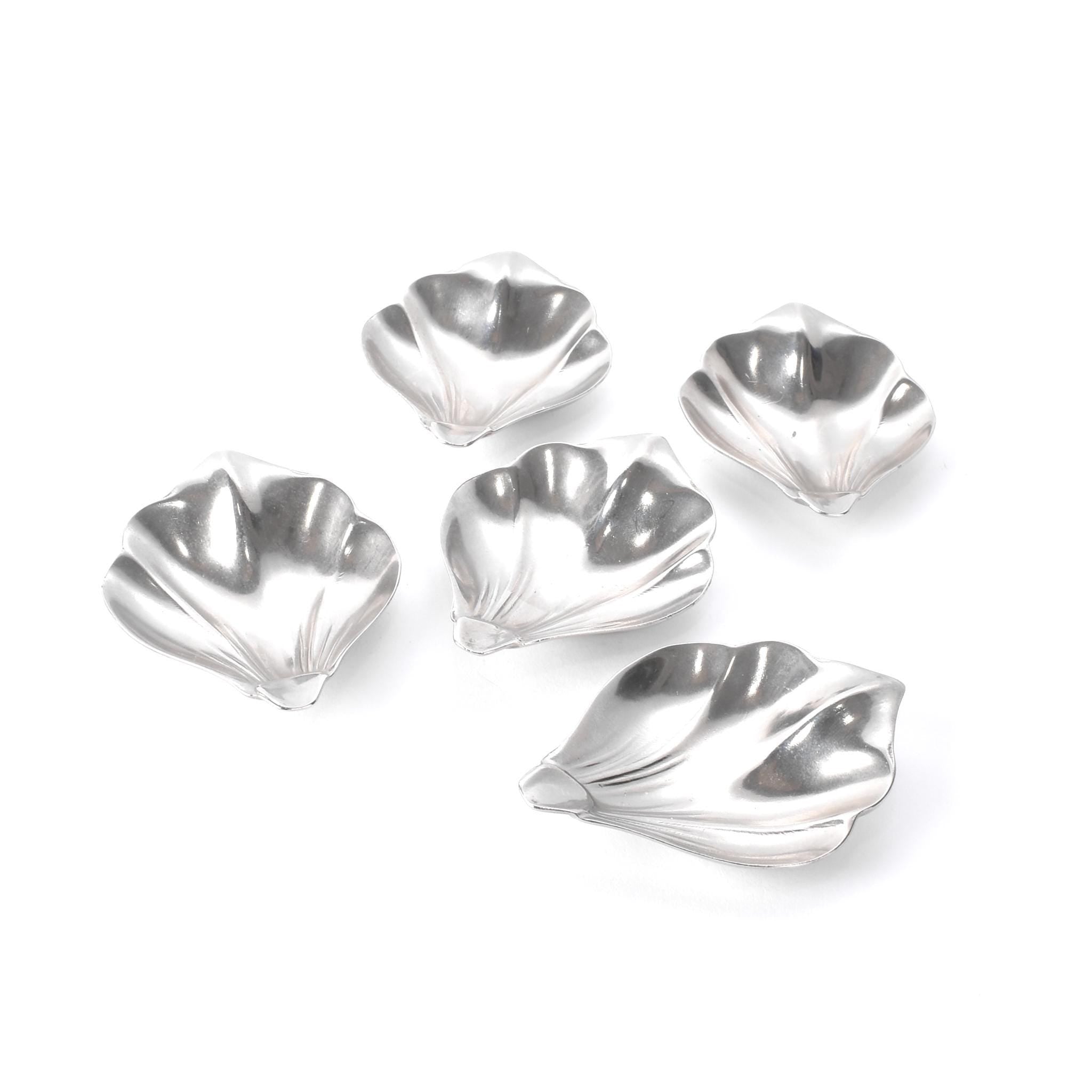 Mid-Century Silver-Tone Flower Ashtray with Removable Petals