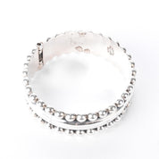 925 Sterling Silver Taxco Sculpted Clamper Bracelet