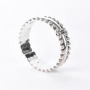 925 Sterling Silver Taxco Sculpted Clamper Bracelet