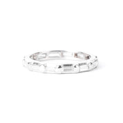 Platinum Natural Baguette Diamond Eternity Band