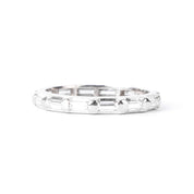 Platinum Natural Baguette Diamond Eternity Band
