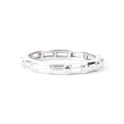 Platinum Natural Baguette Diamond Eternity Band
