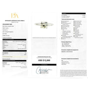 Platinum Round and Baguette 1.62 CT Natural Diamond Engagement Ring