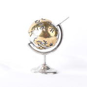 Taxco 925 Sterling Silver and Gold Vermeil Small Rotating Globe