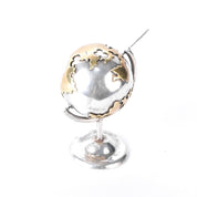 Taxco 925 Sterling Silver and Gold Vermeil Small Rotating Globe