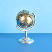 Taxco 925 Sterling Silver and Gold Vermeil Small Rotating Globe