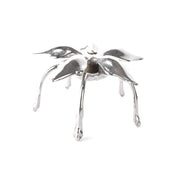 Mid-Century Silver-Tone Flower Ashtray with Removable Petals