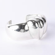 Designer Zina Sterling Silver Chunky Heart Bracelet