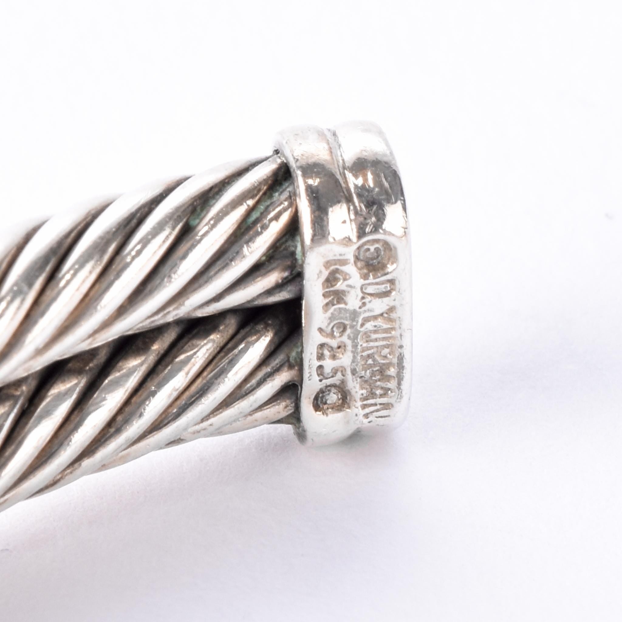 David Yurman 18K Gold & Sterling Silver Triple Cable Cuff Bracelet
