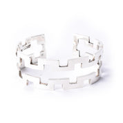 Charles Albert Sterling Silver Geometric Cuff Bracelet