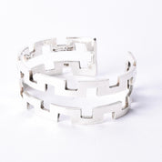 Charles Albert Sterling Silver Geometric Cuff Bracelet