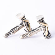 David Yurman 14K Gold & Sterling Silver Cable X Crossover Cufflinks