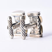 David Yurman 14K Gold & Sterling Silver Cable X Crossover Cufflinks