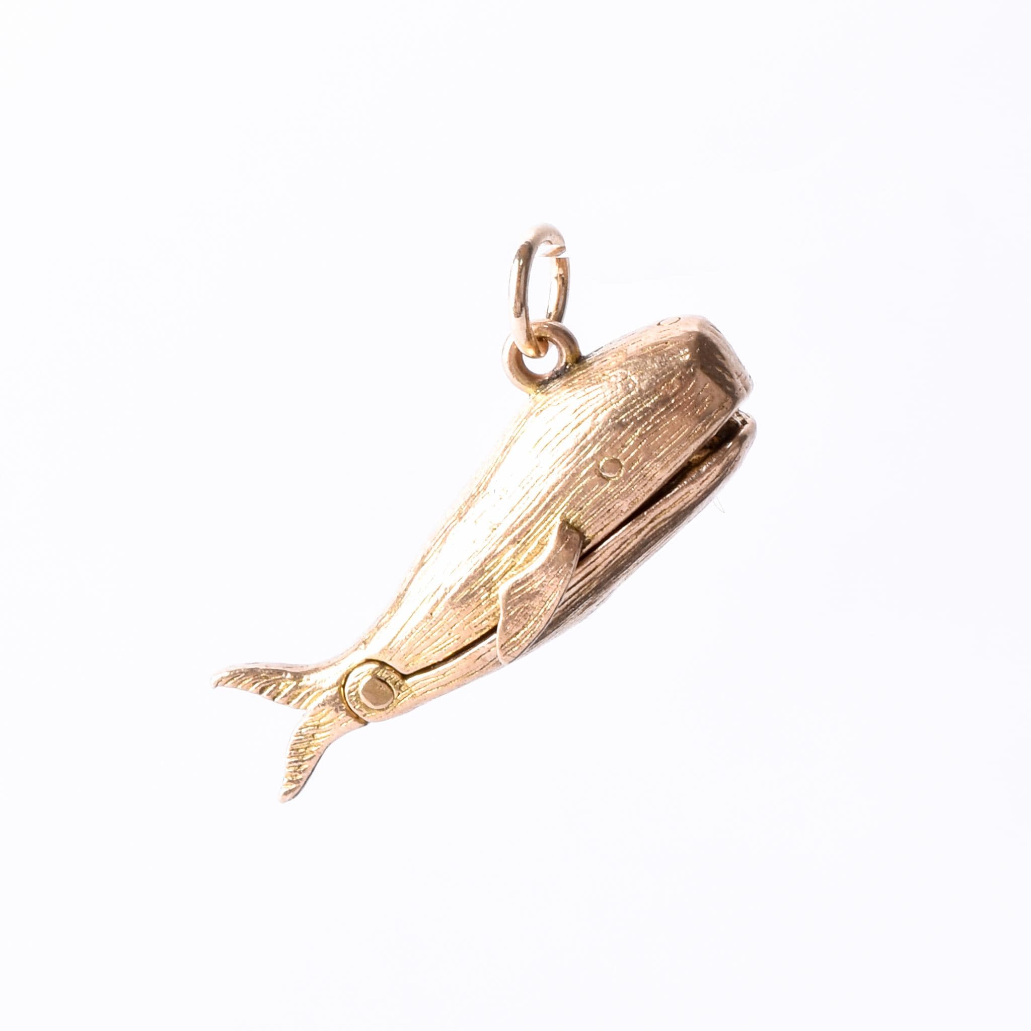 Vintage 9K Gold "Jonah and the Whale" Charm, 23mm