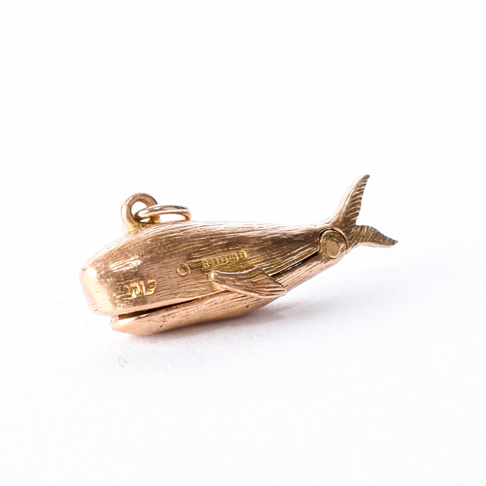 Vintage 9K Gold "Jonah and the Whale" Charm, 23mm
