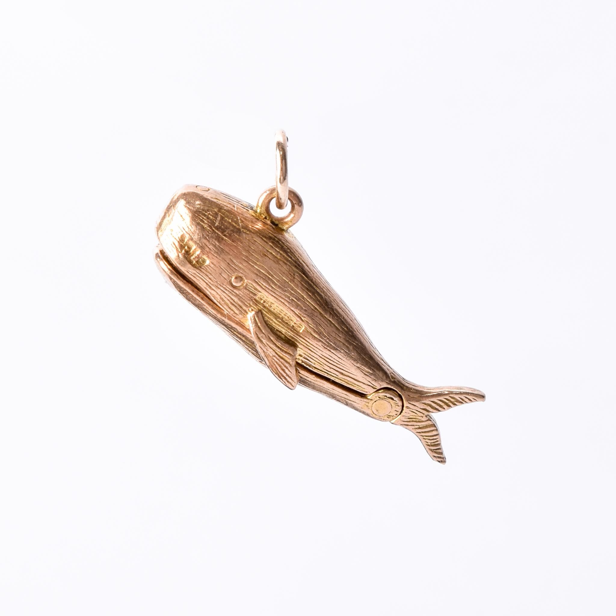 Vintage 9K Gold "Jonah and the Whale" Charm, 23mm