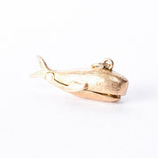 Vintage 9K Gold "Jonah and the Whale" Charm, 23mm