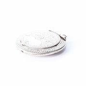 Antique Sterling Silver Pill Box Compact Pendant