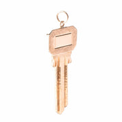 14K Gold & Brass Uncut House Key Pendant