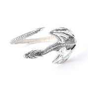 Hinged Sterling Silver Dragon Cuff Bracelet