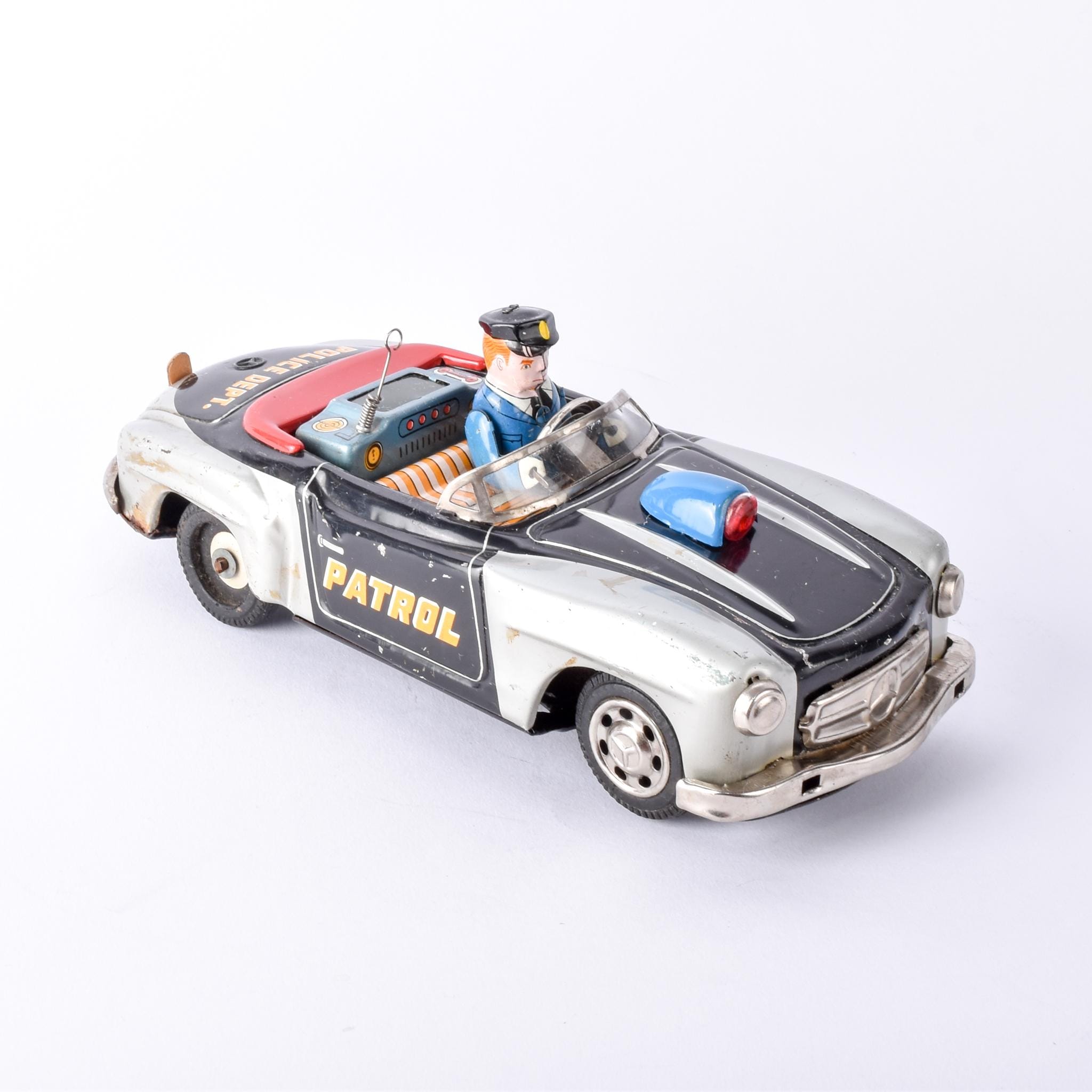 は*ん様 30s 40s ビンテージ デビル スカル マッチ ホルダー アンティ 1950s Mercedes-Benz 300SL Convertible Mystery Police Car Toy