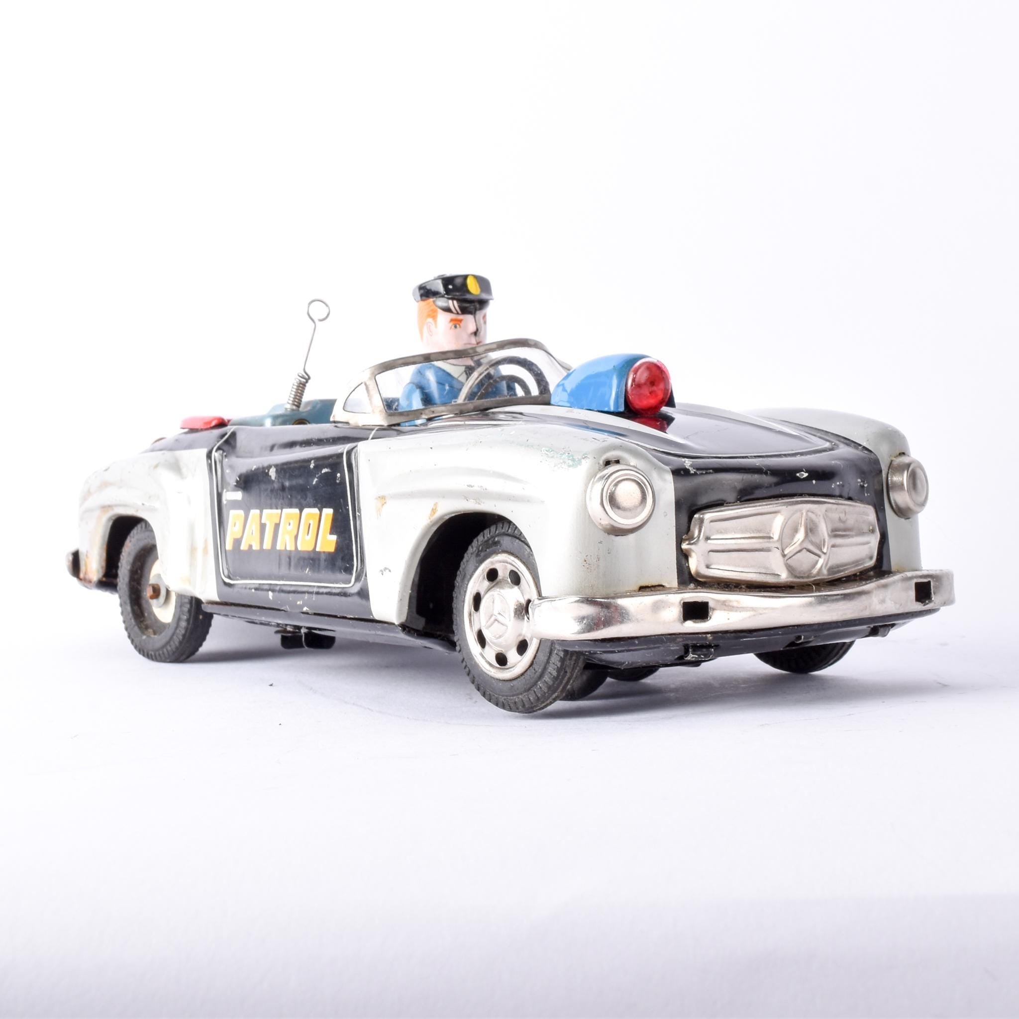 1950s Mercedes-Benz 300SL Convertible Mystery Police Car Toy