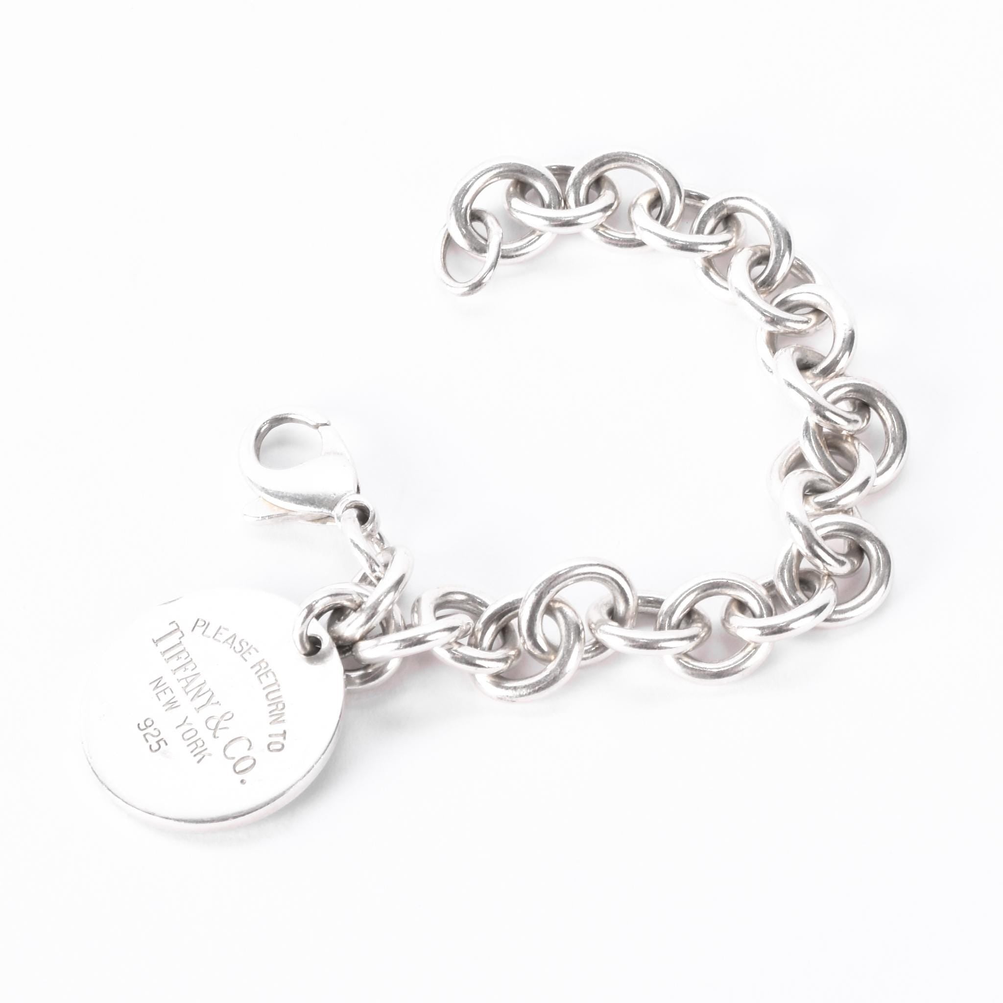 Tiffany & Co. Sterling Silver Round Tag "Return To Tiffany" Bracelet