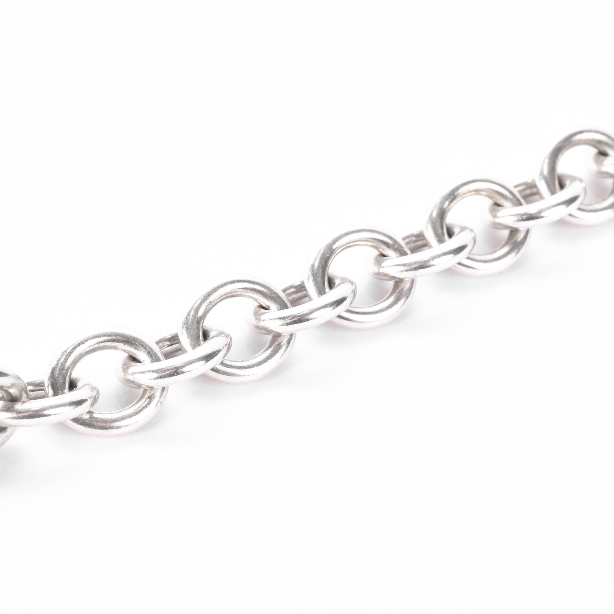 Tiffany & Co. Sterling Silver Round Tag "Return To Tiffany" Bracelet