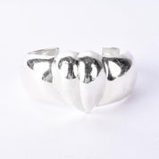 Designer Zina Sterling Silver Chunky Heart Bracelet