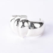 Designer Zina Sterling Silver Chunky Heart Bracelet