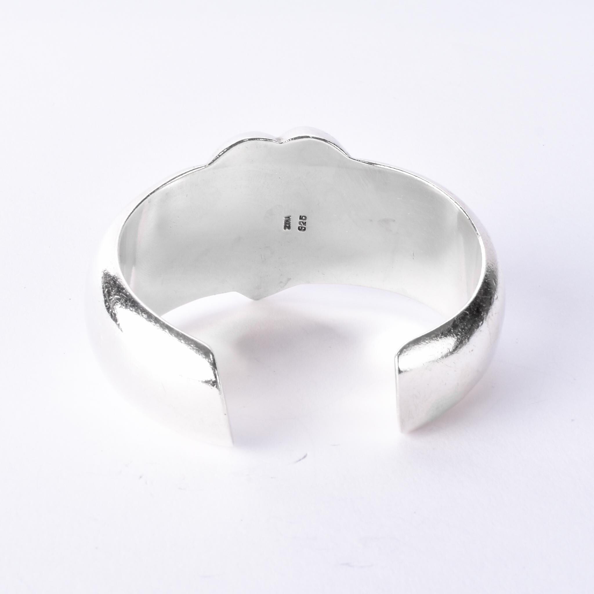 Designer Zina Sterling Silver Chunky Heart Bracelet