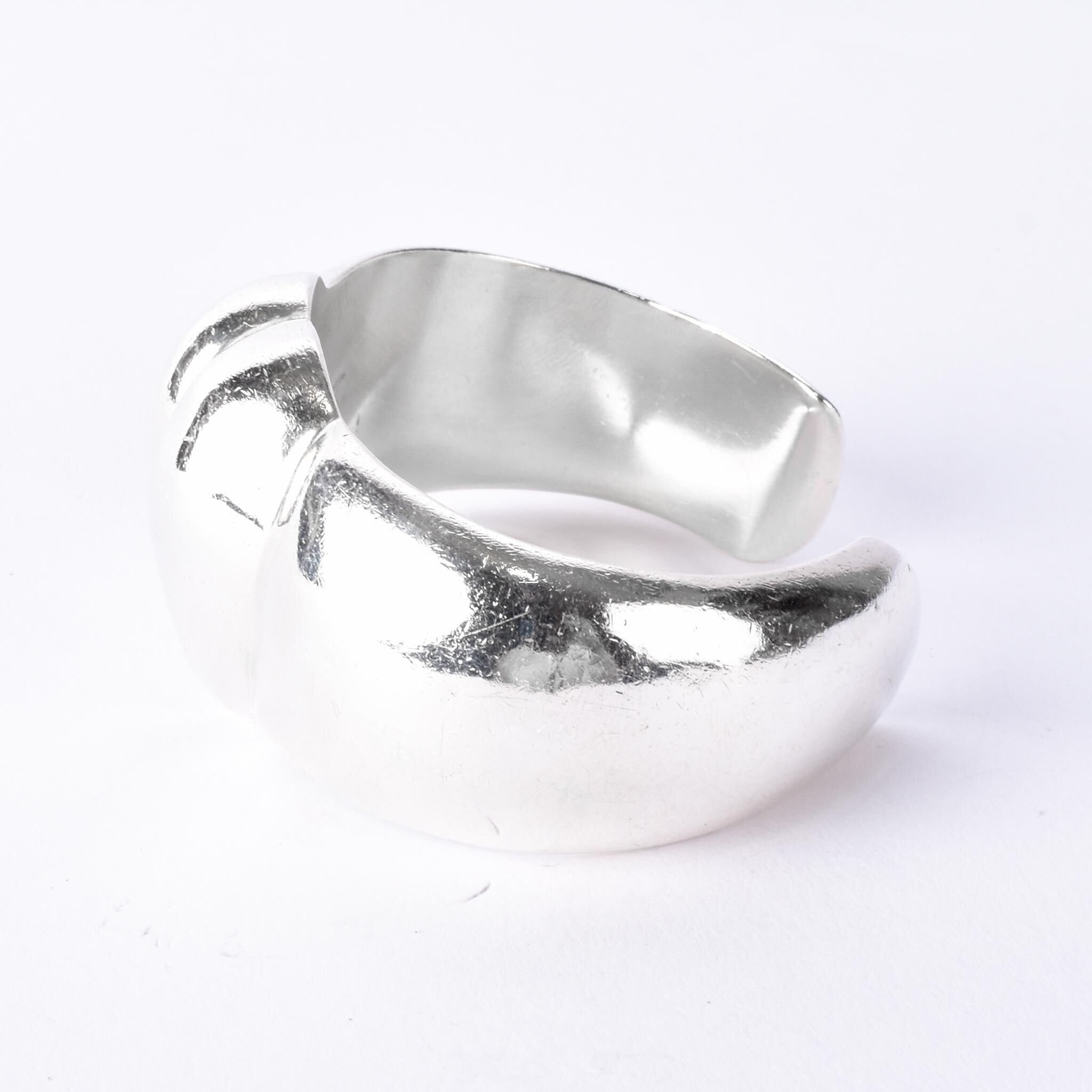 Designer Zina Sterling Silver Chunky Heart Bracelet