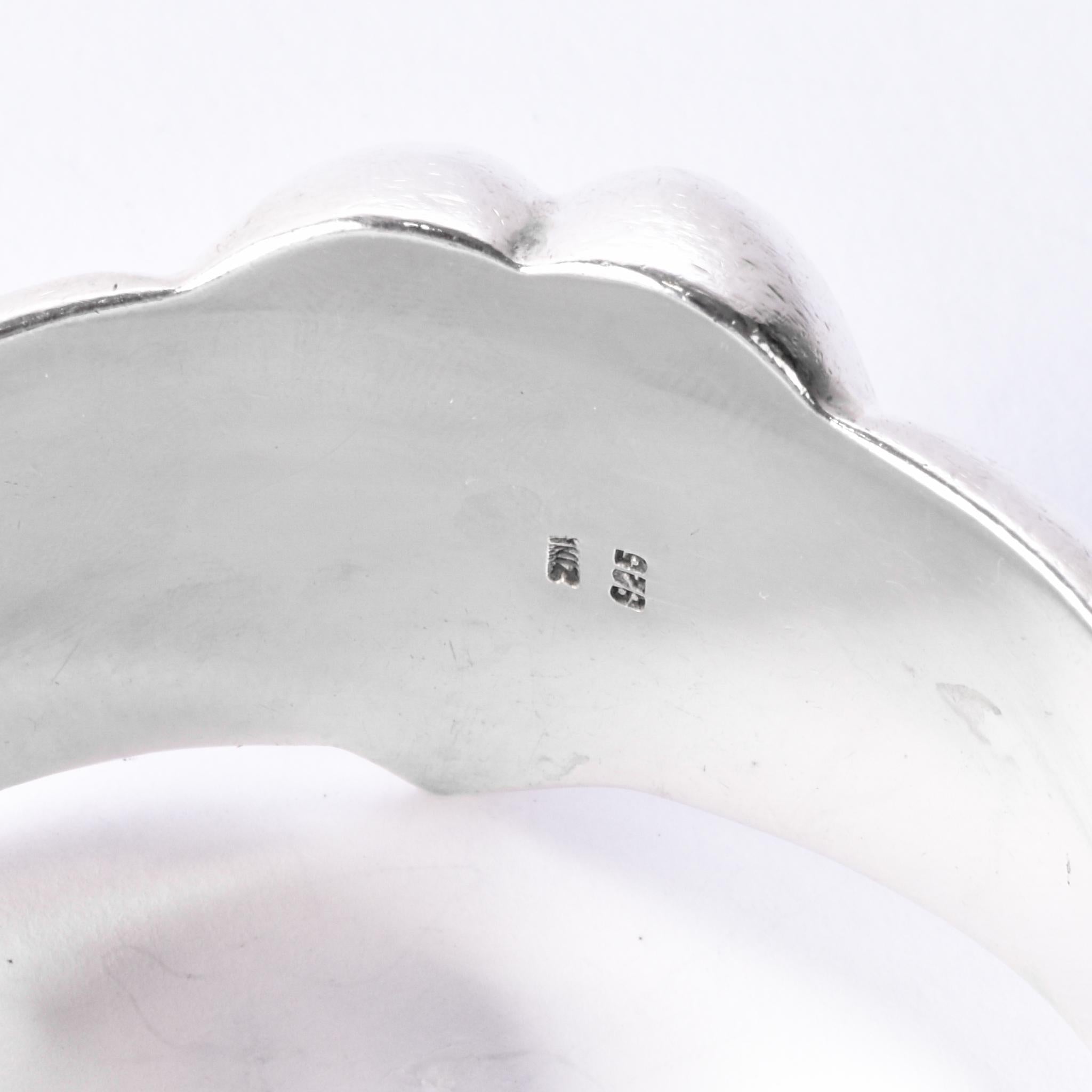 Designer Zina Sterling Silver Chunky Heart Bracelet