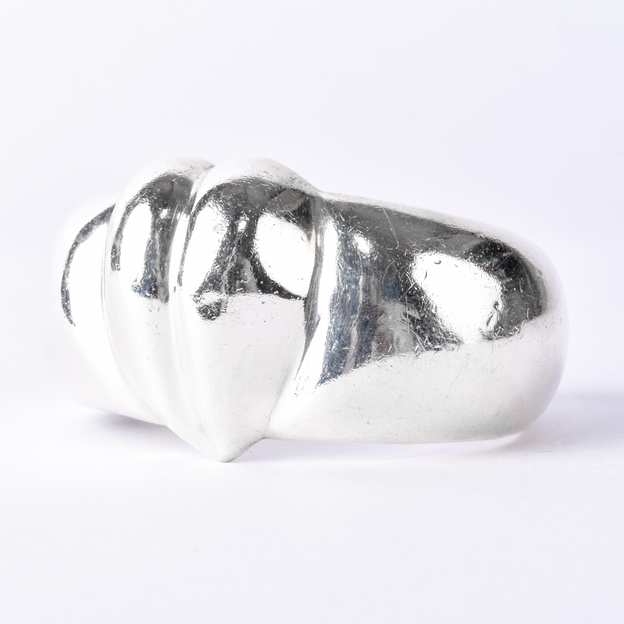 Designer Zina Sterling Silver Chunky Heart Bracelet