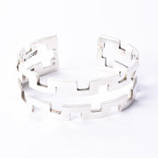 Charles Albert Sterling Silver Geometric Cuff Bracelet